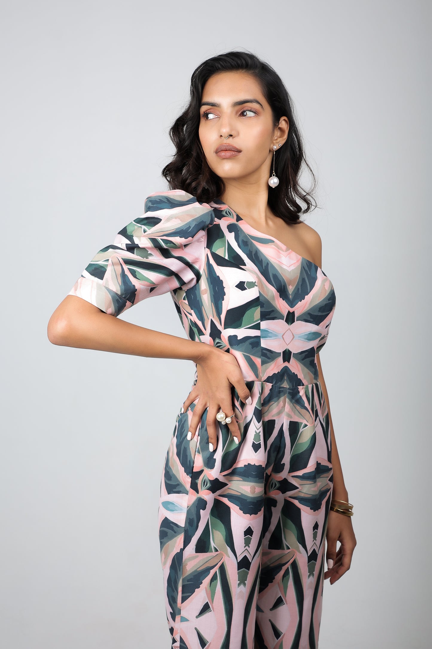 Pink Tropical Jumpsuit