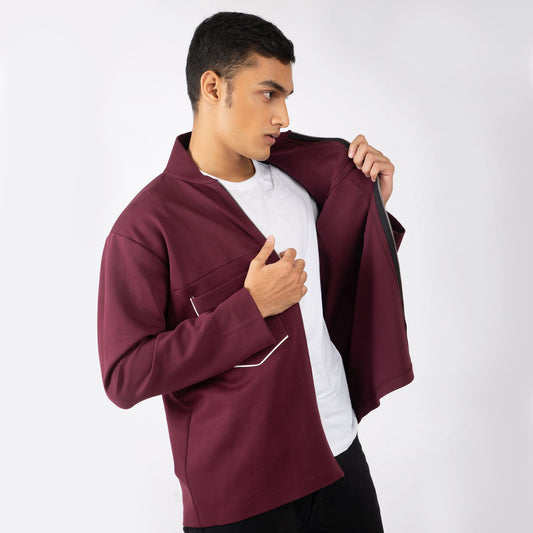 Burgundy Pocket Jacket