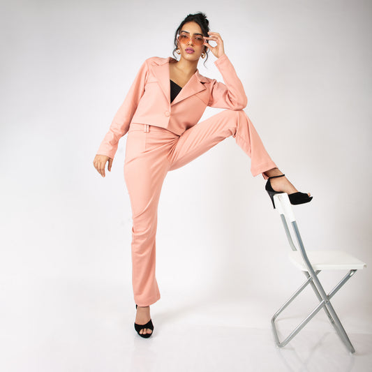 Peach Blazer Set