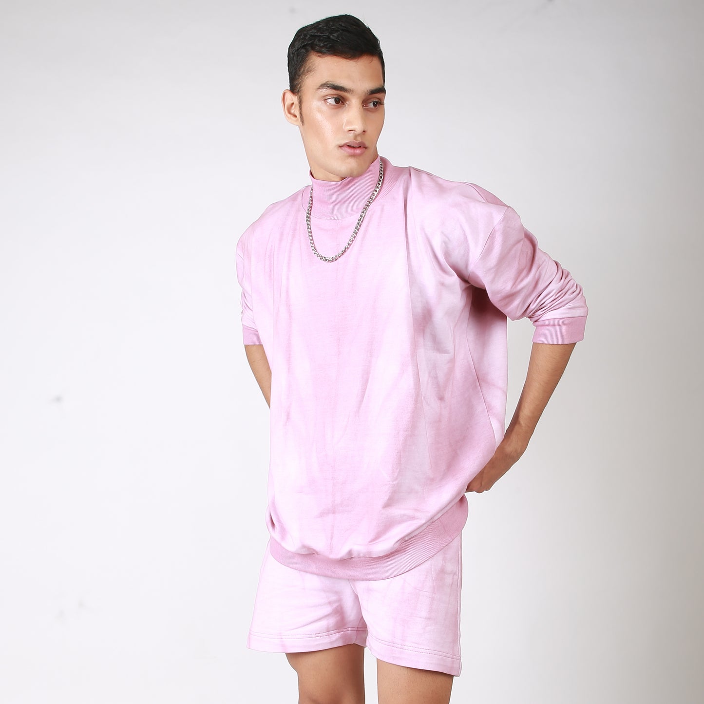 Men's Pink Tye-dye Shorts Only