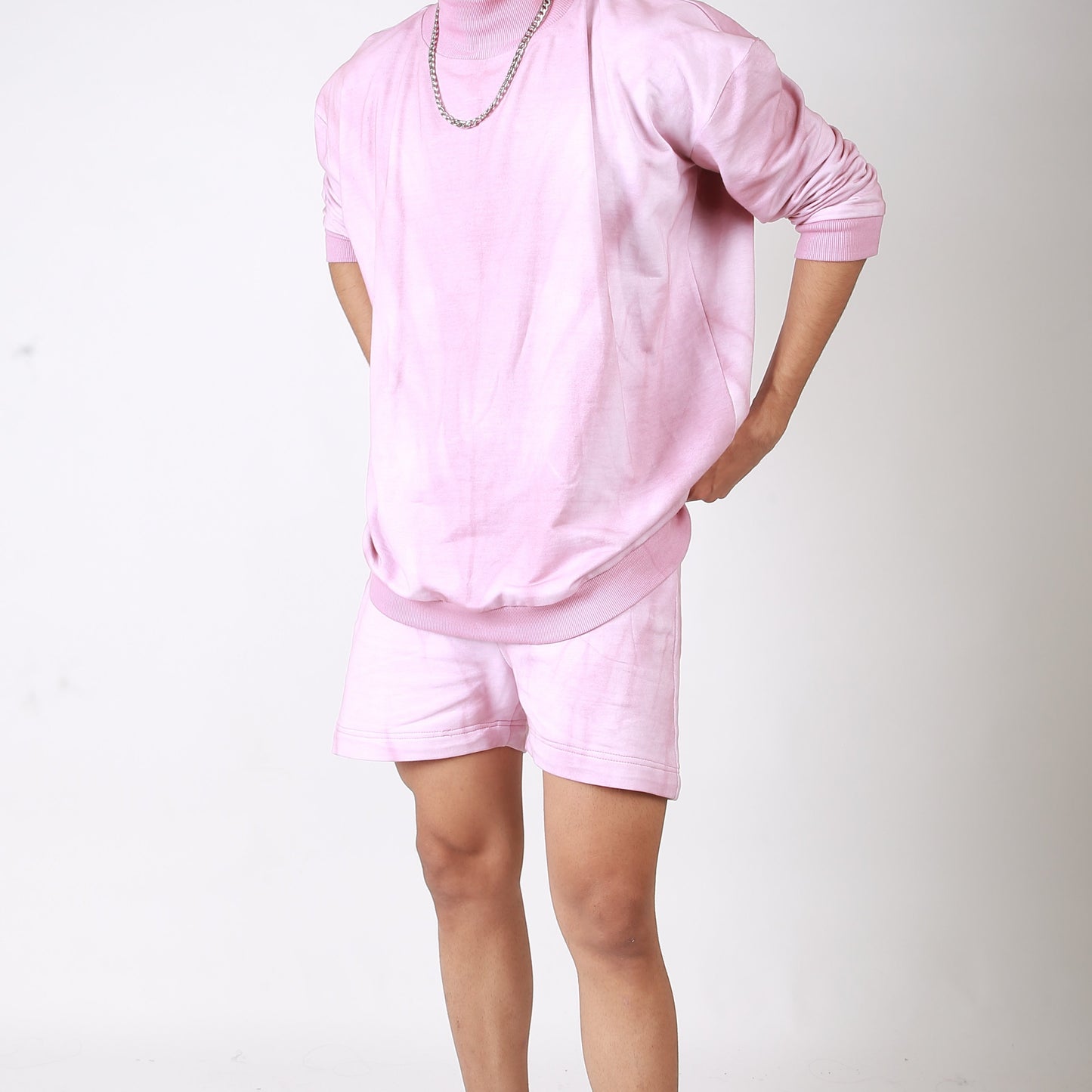 Men's Pink Tye-dye Shorts Only