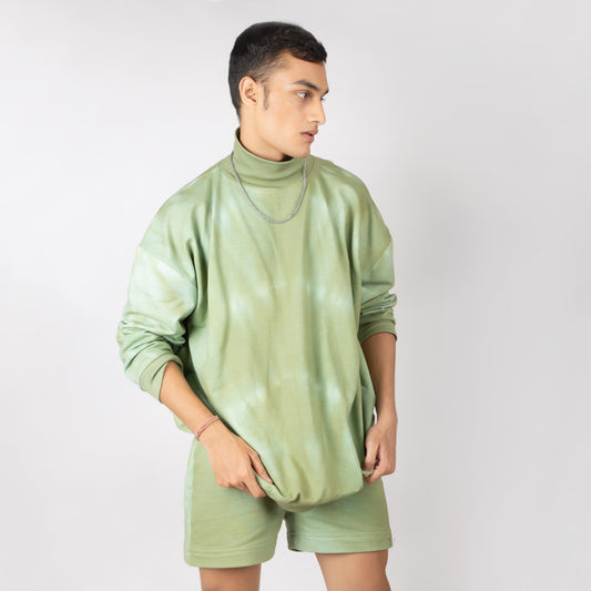 Men's Green Tye-dye Sweatshirt